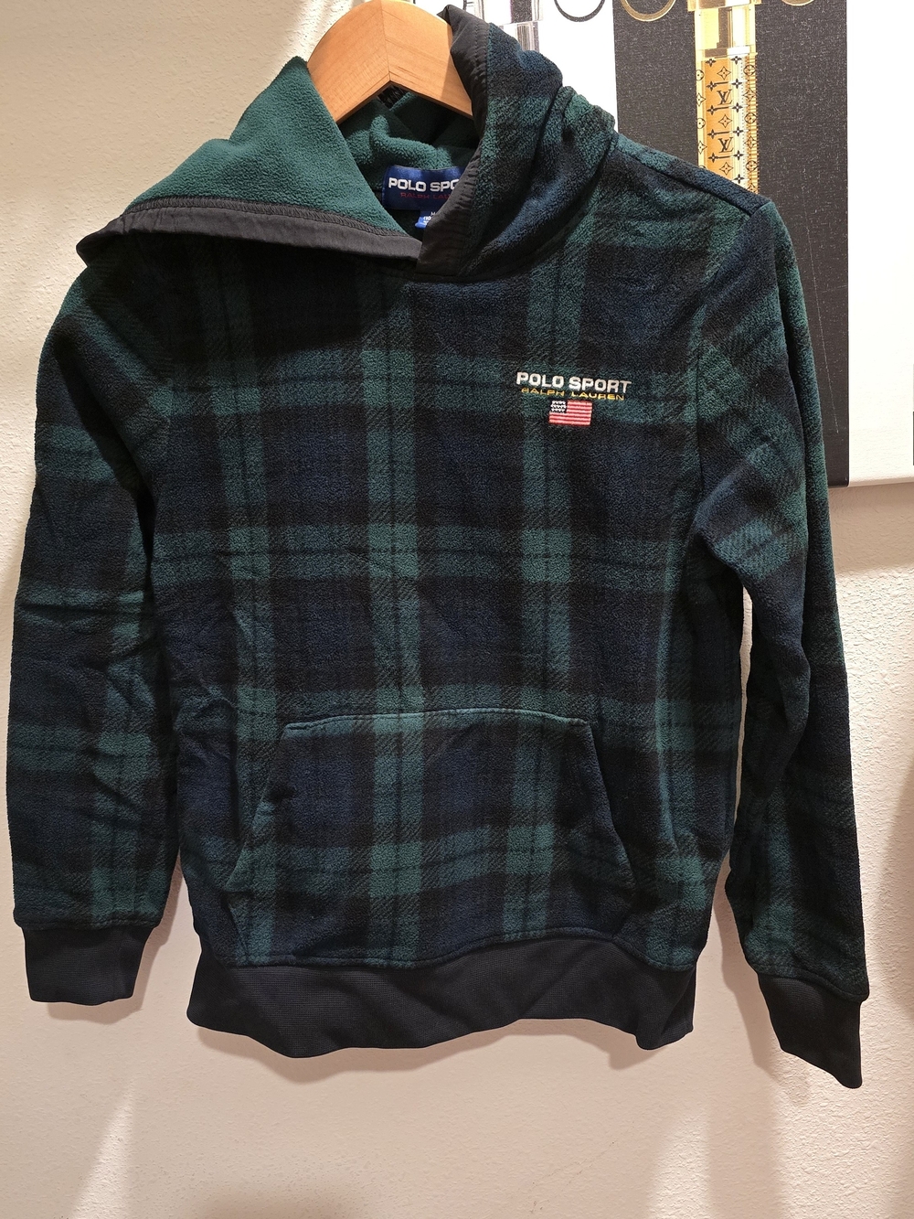 Polo by Ralph Lauren Plaid Hooded Fleece Pullover